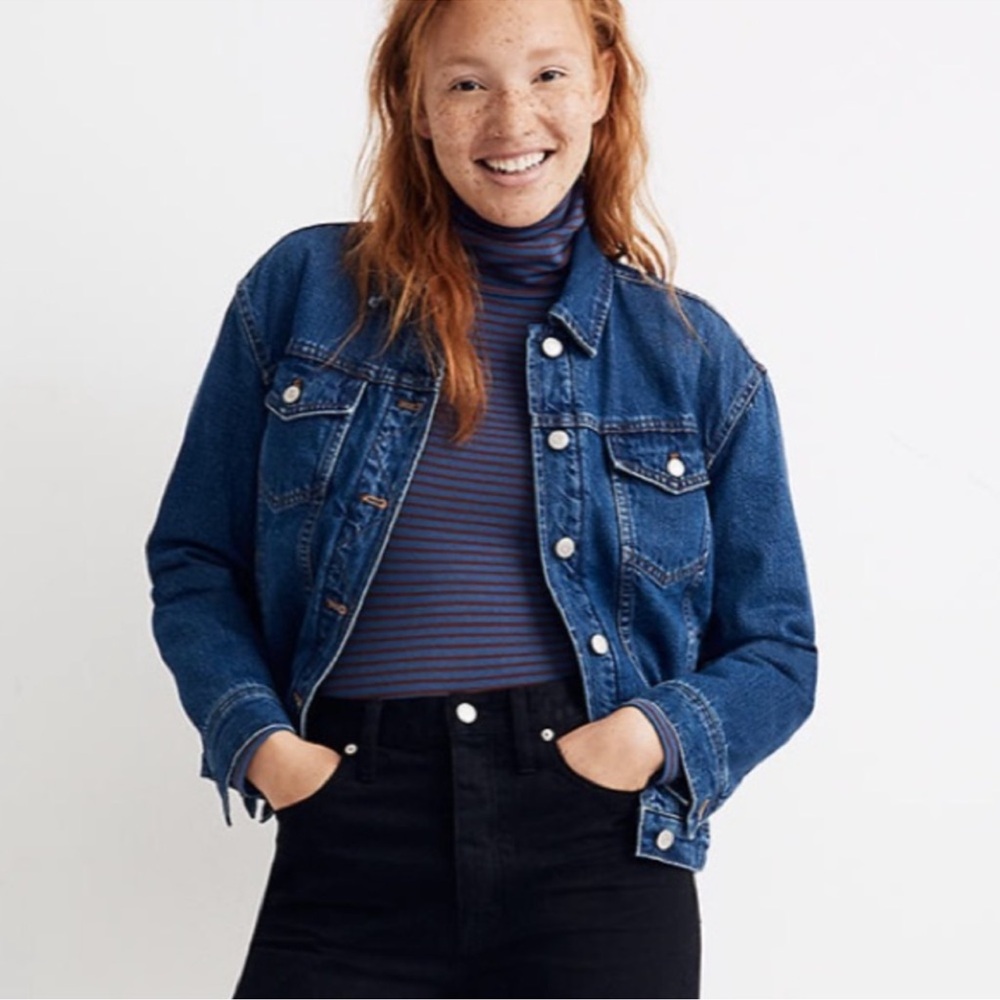 Madewell Jean jacket quilted boxy Small